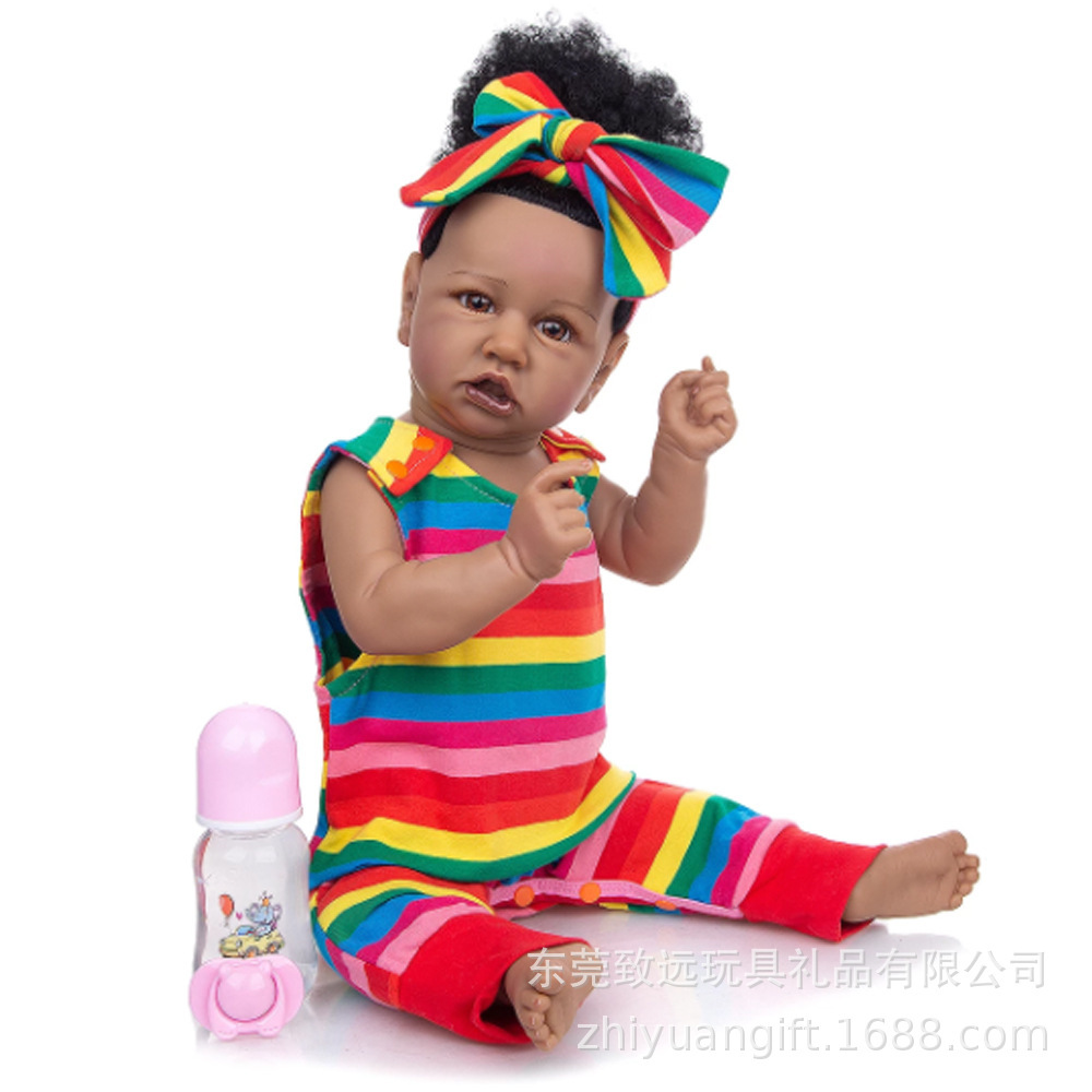 22 pulgadas muñecas negras negras transfronterizas muñecas negras muñecas negras