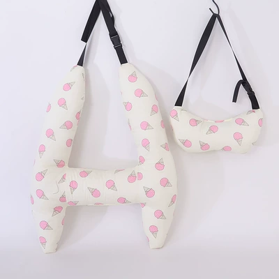 Headrest Cotton, Breathable, Summer Car - pink-ice-cream-head-holder-high-70-width-55cm