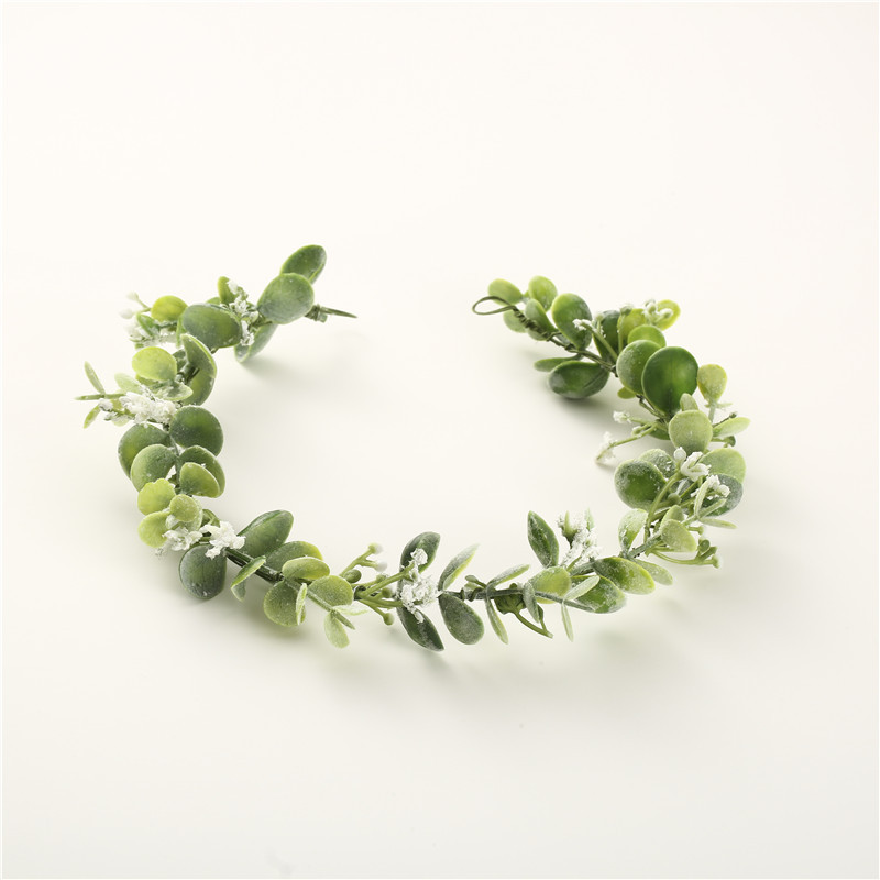 Cross-border Special For Forest Photo Shoot Green Plant Flowers Bride Holiday Wedding Head Flower Garland display picture 1