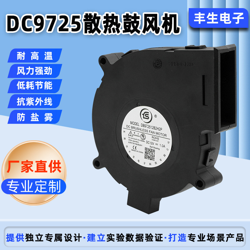 Directly Supplied from the Manufacturer, Dc9725 Cooling Blower 12V24V Ball Bearing Silent Turbine High Airflow Equipment Cooling Fan
