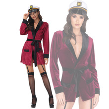 欧美新款内衣海军水手角色扮演女警激情诱惑夜店演出服一件代发