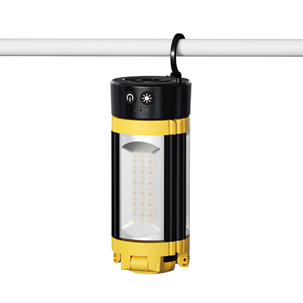 Luz de camping plegable multifuncional al aire libre con soporte lámpara de luz de pesca nocturna reflector grande luz de emergencia de doble fuente de luz amarilla y blanca