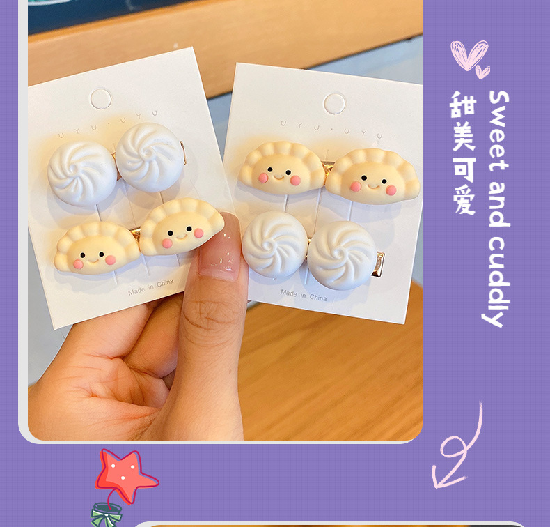 Cute Cartoon Food Bun Dumpling Hairpin Wholesale Nihaojewelry display picture 3