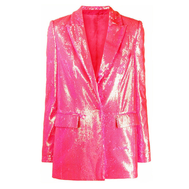 2391 In-Stock Spring and Autumn Fashion New Sequined Mid-Length Single-Button Quality Women's Blazer Jacket Stage Performance 2391 In-Stock Spring and Autumn Fashion New Sequined Mid-Length Single-Button Quality Women's Blazer Jacket Stage Performance