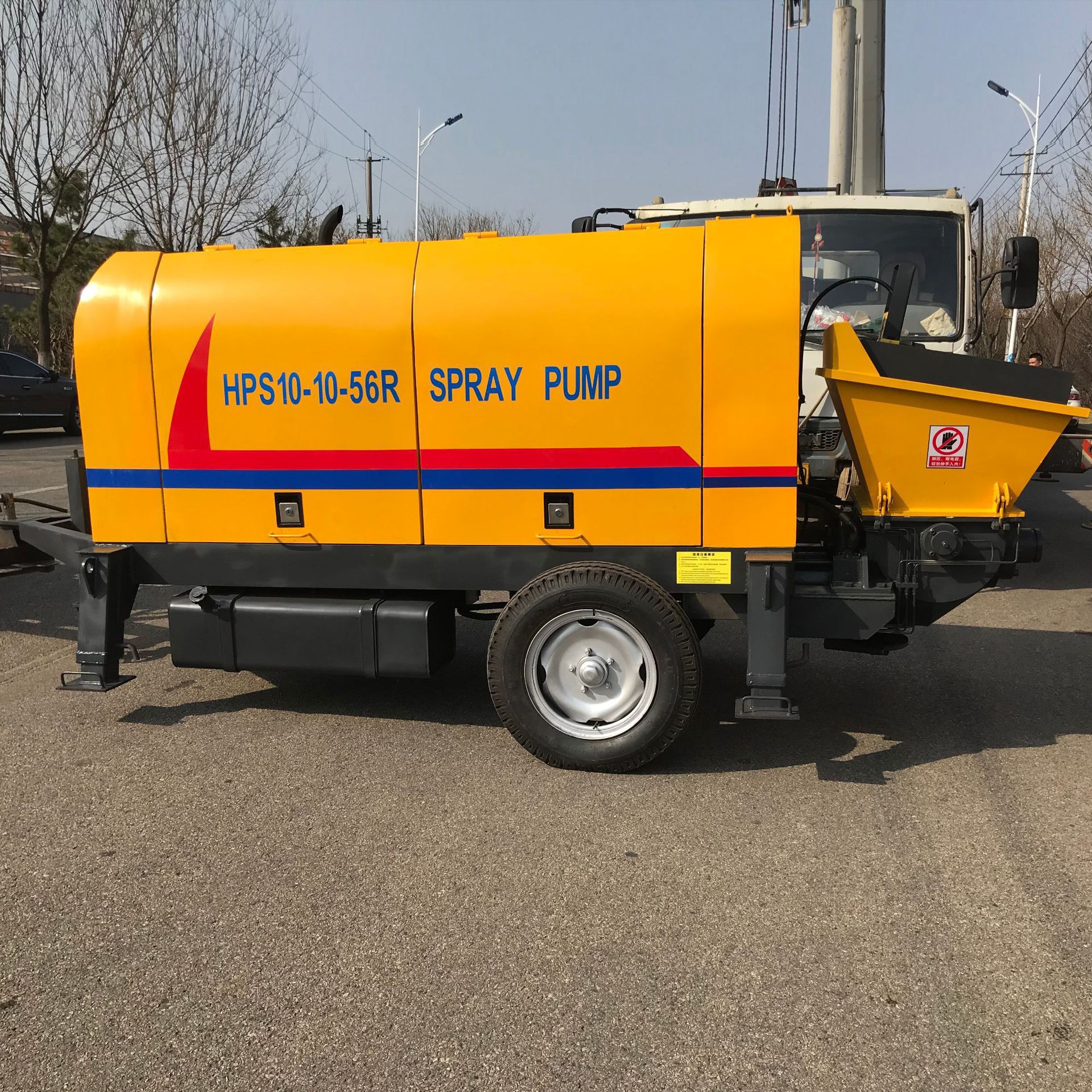 60拖泵移动式/车载式/电动型/柴油型/柴油动力混凝土输送泵 地泵