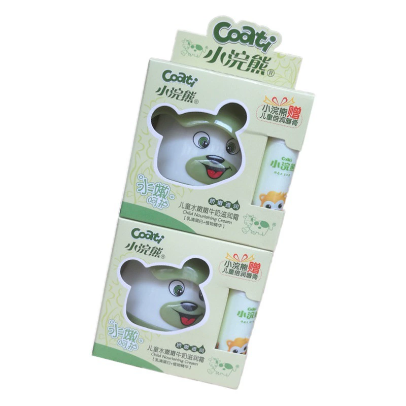 Енот детский крем 30 г + 2,5 г Помада молочный увлажняющий крем осенне-зимний детский увлажняющий крем