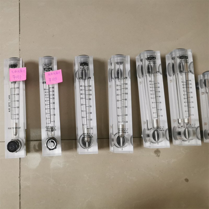 广州可调节有机玻璃面板流量计5-40加仑浮子流量计液体转子流量计