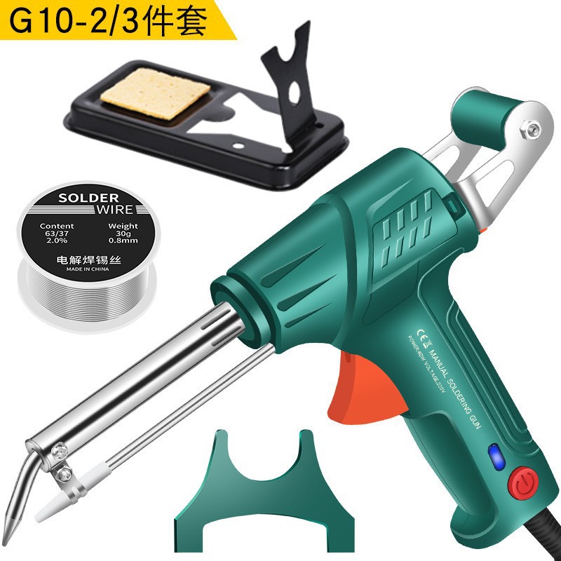 Pistola de soldadura de G10-2 seleccionada cuidadosamente transfronteriza 60W tipo de calentamiento externo para el hogar con soporte Pistola de soldadura de mano image 13