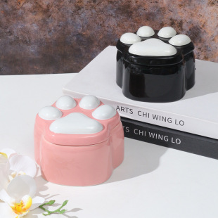 Pet Urn Claw Ceramic Pet Funeral Supplies Cat and Dog Urn Moisture-Proof and Moisture-Proof Small and Medium-Sized Cats and Dogs