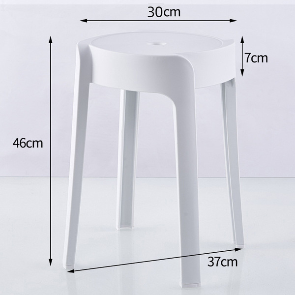 Household Plastic Stool Thickened Stackable Windmill Round Stool Small Bench Low Stool Living Room Dining Table Simple High Chair