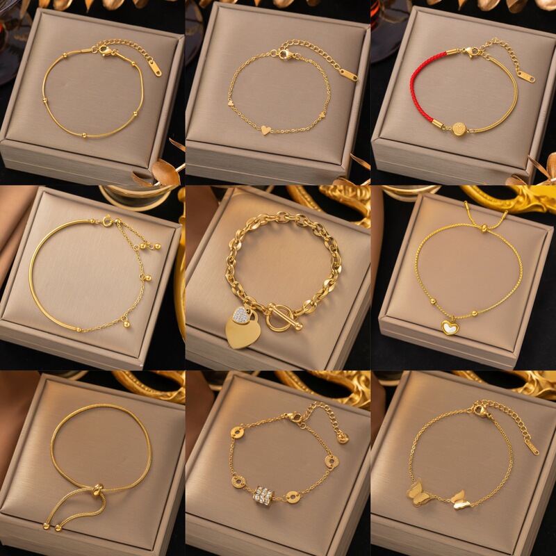 New Stylish Commuter Titanium Steel Bracelet for Women Versatile Ins Style Niche Light Luxury High-End Non-Fading Jewelry Wholesale New Stylish Commuter Titanium Steel Bracelet for Women Versatile Ins Style Niche Light Luxury High-End Non-Fading Jewelry Wholesale