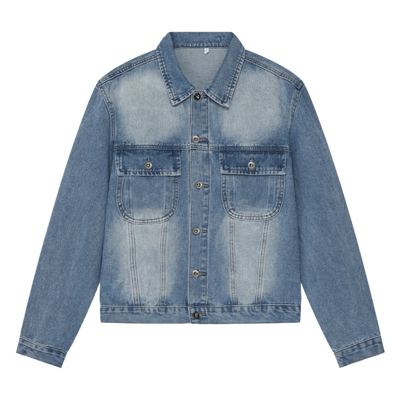 Mtlclothes ropa de Hombre | 2023 nuevo estilo coreano casual suelta MEDIADOS DE-alta cintura micro-pull traje de chaqueta de mezclilla