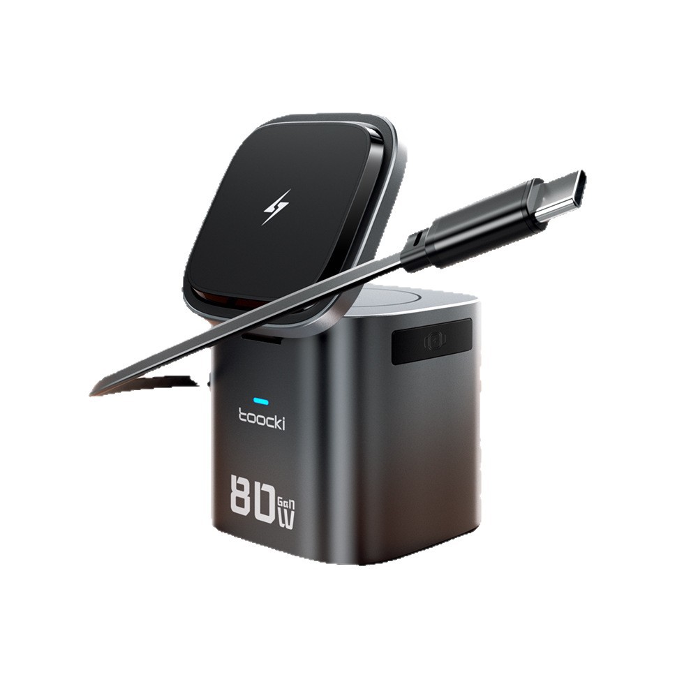 Toocki 6 - en - 1 80W cargador de teléfonos móviles PD65W 15W cargador inalámbrico para Apple Samsung
