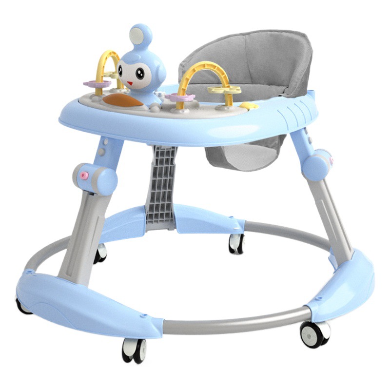 Walker anti-o-pierna bebé multi-funcional anti-Flip trolley bebé hombres y mujeres pueden sentarse Walker coche de arranque