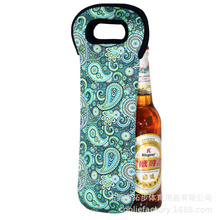 亚马逊热款橡胶啤酒瓶袋 neoprene单支红酒瓶套 750ml手拎香槟套