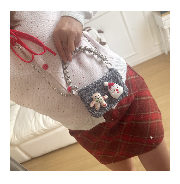 Bolsas de niños de comercio exterior cartoon lindas bolsas de mano con cuentas para niños y niñas otoño y invierno nuevas bolsas de acessorios para niñas de punto