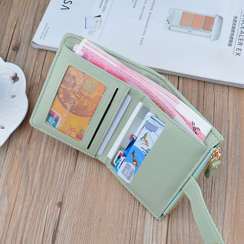 New Wallet Women's Short Wallet Women's Small Wallet Fashion Crocodile Pattern Zipper Buckle Wallet Coin Purse Card Holder