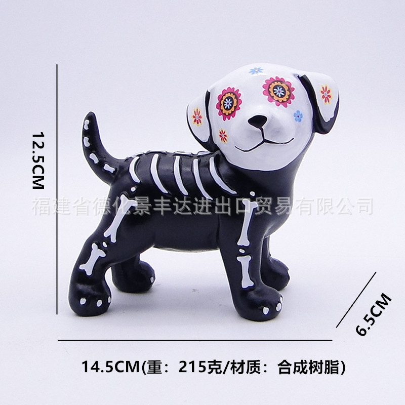 国境を越えたハロウィーン樹脂工芸品鬼節装飾品かわいい大サイズの子猫犬が亡霊節プレゼントを飾っている|undefined