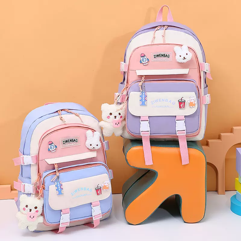 儿童书包ins小学生一二三六年级初中生可爱双肩护脊减负轻便背包