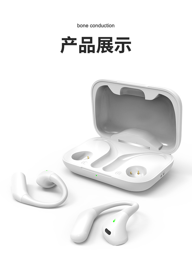 Transfronterizo caliente TWS deportes inalámbricos corriendo conducción ósea auriculares Bluetooth de carga binaural almacén modelo privado auriculares Bluetooth