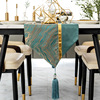 Table flag modern minimalist new Chinese hotel light luxury gold coast splicing table flag high -end table coffee table tea cloth tablecloth