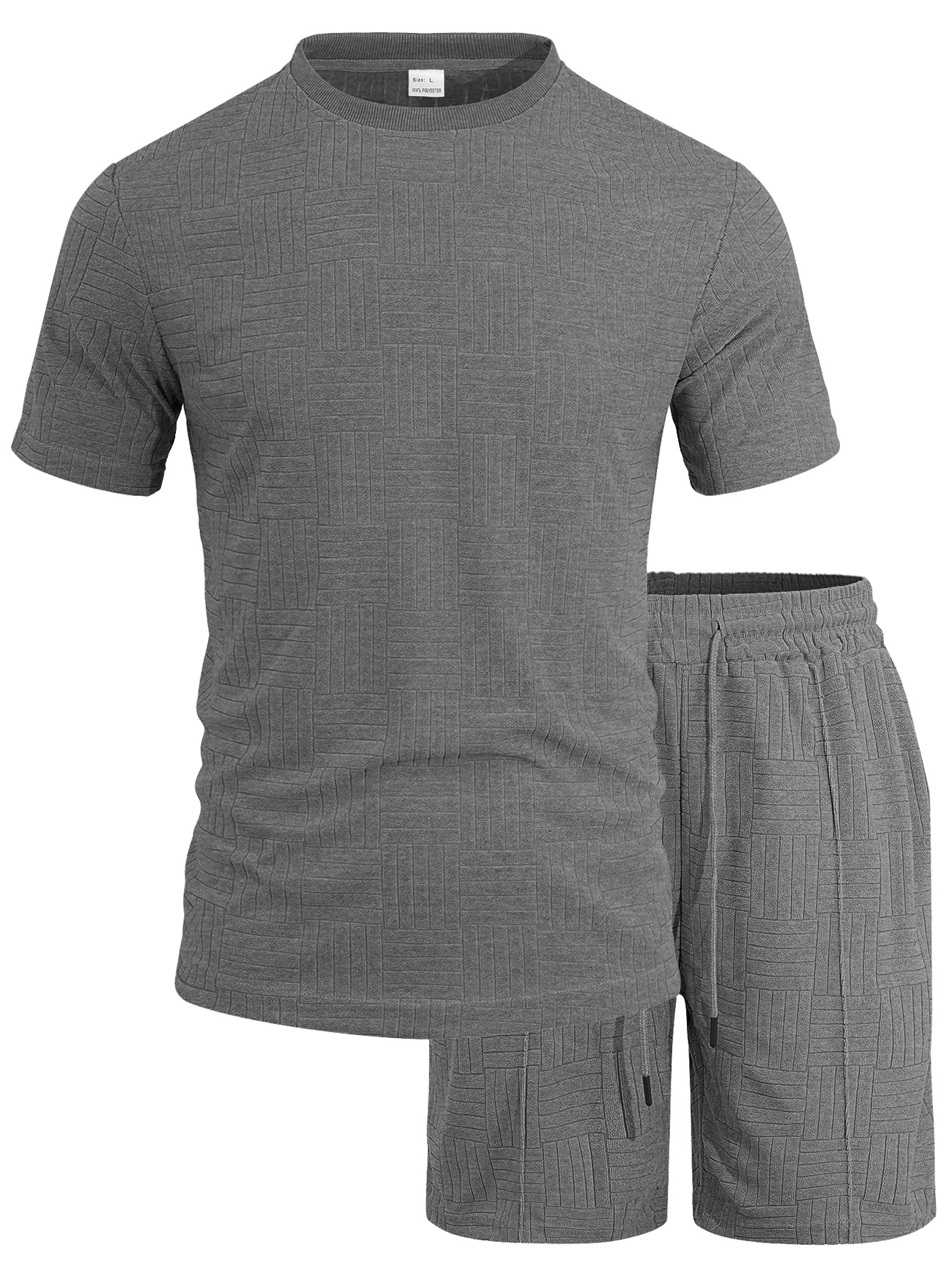 Toallas de hombre transfronterizas, ropa de botellas, pantalones cortos de mangas cortas, comercio exterior, verano transpirable, juego de deportes estadounidenses de dos piezas
