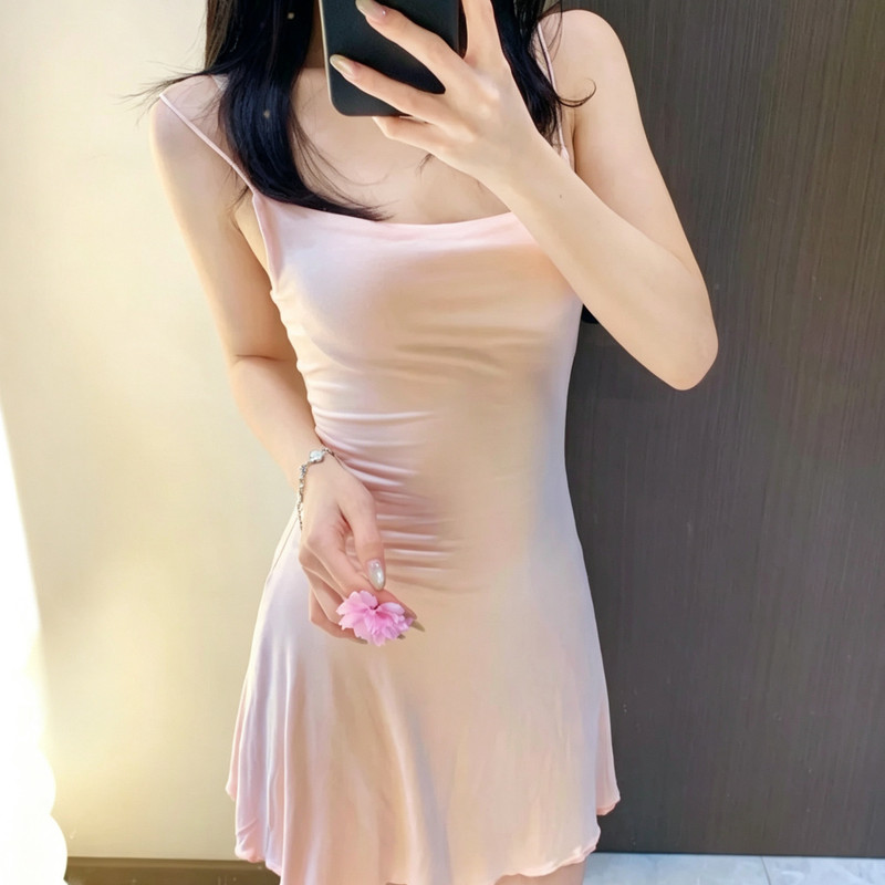 2026 New Modal Pajamas for Women, Summer High-End Ice Silk Cool Sensation Pure Desire Style Sexy Strap Nightdress Home Wear 2026 New Modal Pajamas for Women, Summer High-End Ice Silk Cool Sensation Pure Desire Style Sexy Strap Nightdress Home Wear
