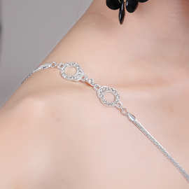 【厂家直供】缘定今生金属内衣文胸水钻肩带 钻石抹胸胸罩带子