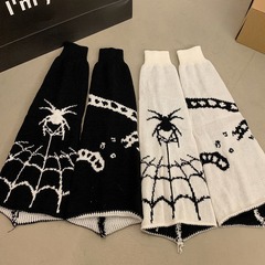 ラッパ口y 2k個性的な蜘蛛の巣の足カバーのアビーの靴下の谷の渋のギャルJKの百合insのチェーンの靴下の女性