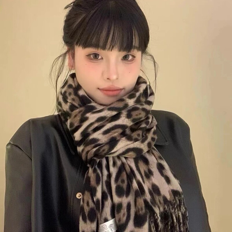 秋冬韩版磁吸扣保暖小百搭防寒时尚新款女士装饰围脖丝巾中长围巾|undefined