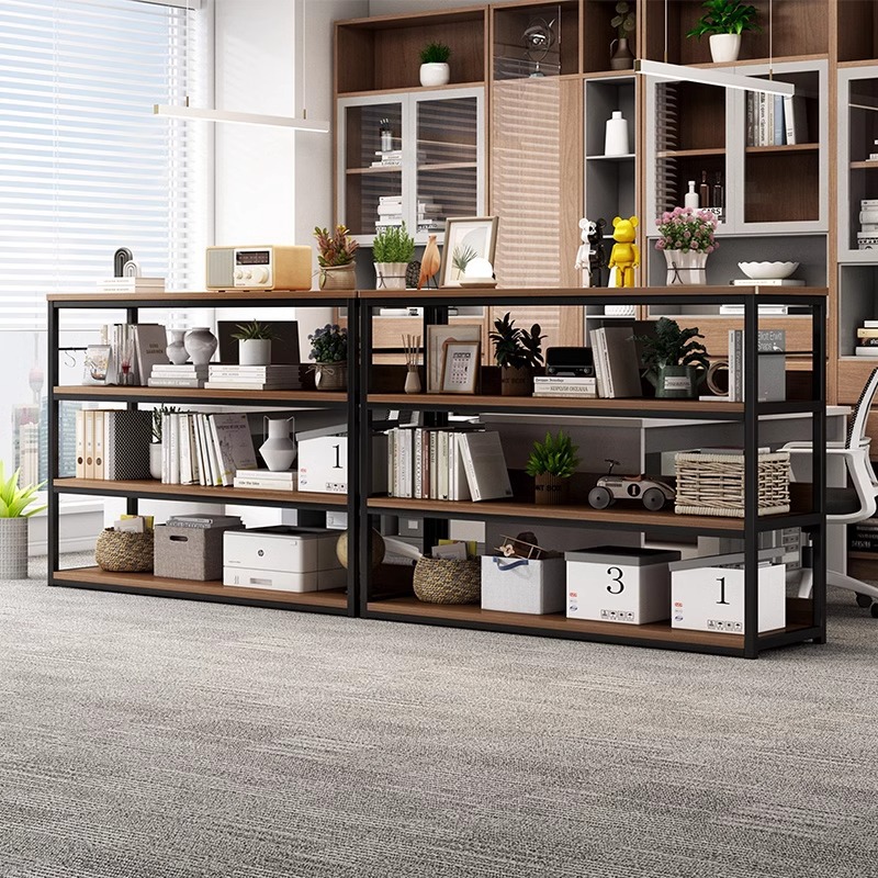 Estante de impresión estante de almacenamiento de hierro forjado estante de almacenamiento de piso multicapa estante de exhibición simple armario de oficina armario