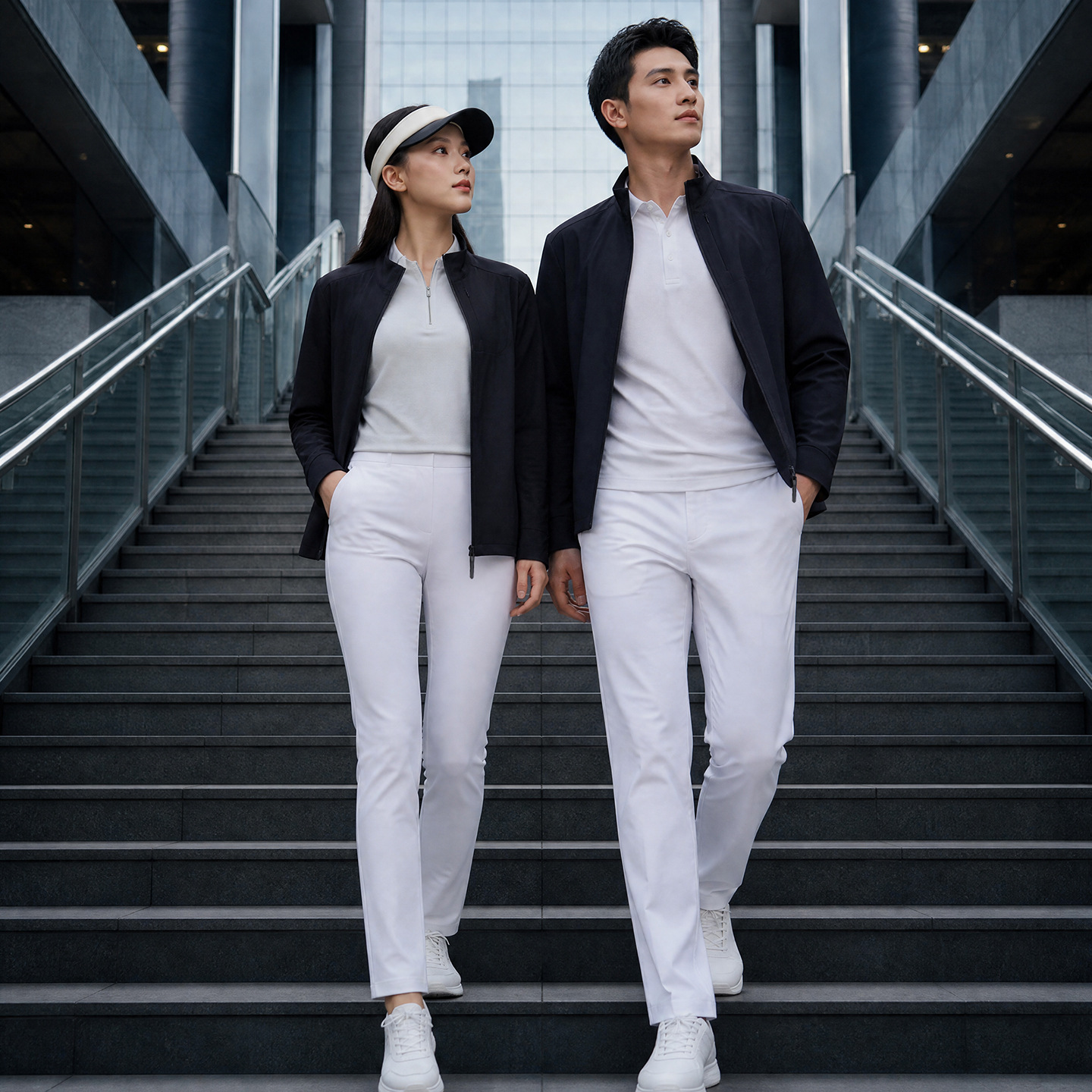 Drop-shipping stand-up collar stretch sports jacket, unisex, spring and autumn, loose fit, outdoor commuting casual long-sleeve coat
