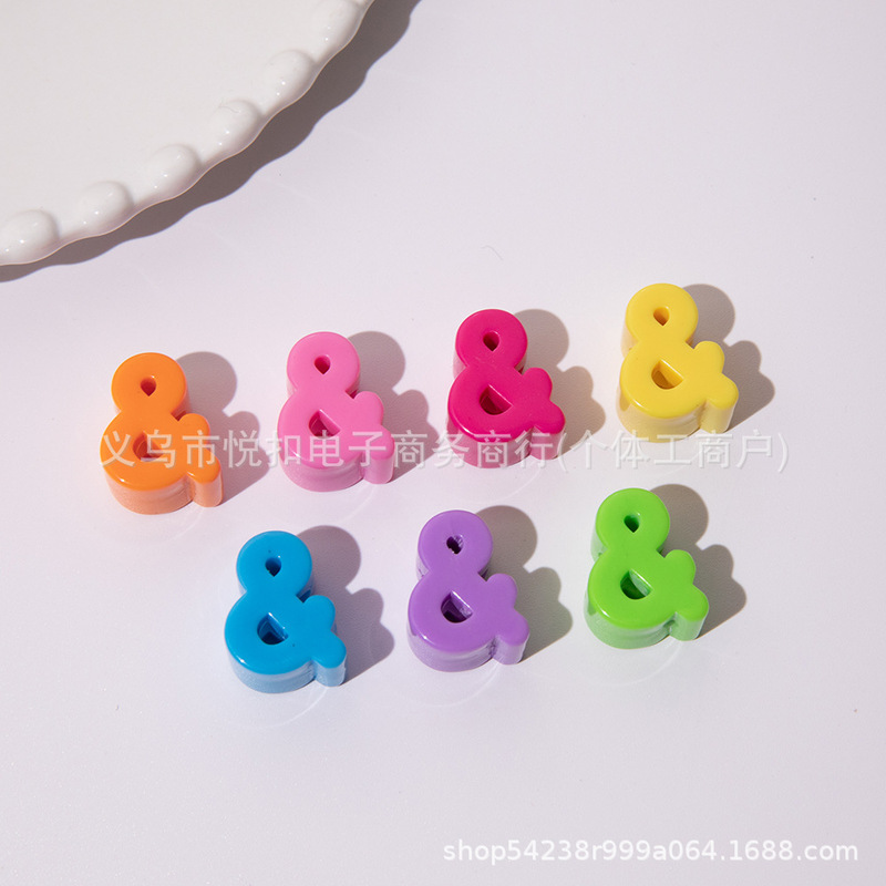 Hole 6mm Acrylic & Symbol Beads Macaron Dopamine Handmade Beads Straight Hole Mobile Phone Chain Beads Hole 6mm Acrylic & Symbol Beads Macaron Dopamine Handmade Beads Straight Hole Mobile Phone Chain Beads