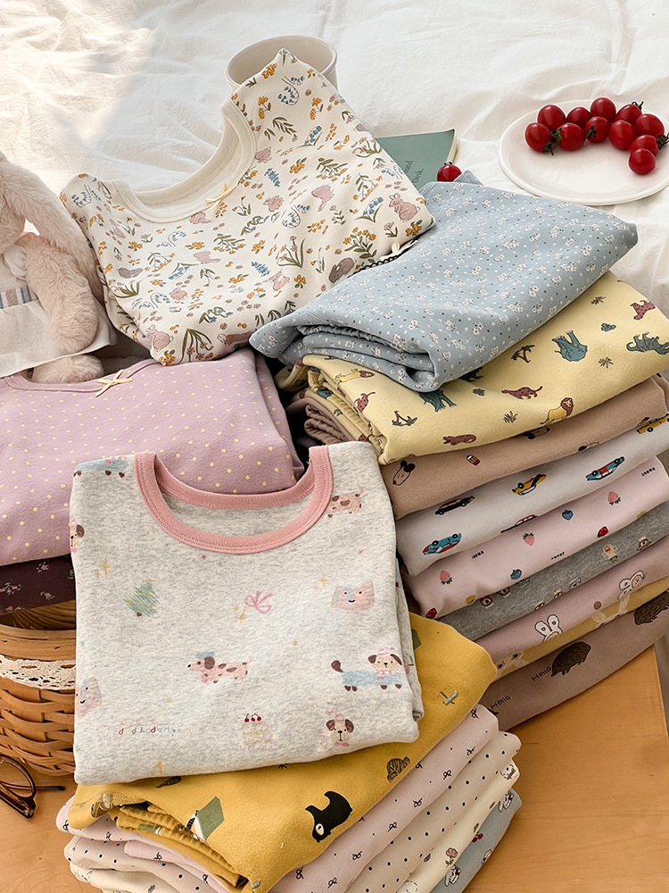 Children's cotton antibacterial woolen underwear for men and women