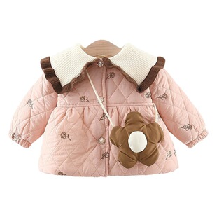 New 2023 children's cotton-padded clothes Winter Children's cotton-padded clothes thickened warm girls' coat baby Foreign trade cotton-padded jacket wholesale fashion