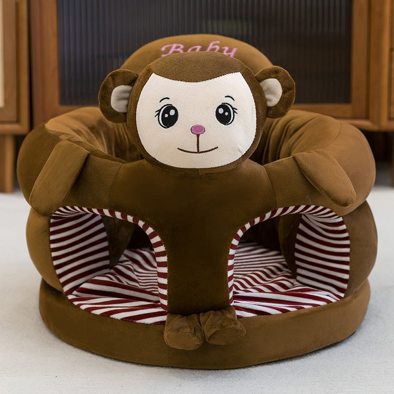 Asiento de bebé anti-caída juguetes de peluche anti-rollback dibujos animados bebé aprendiendo a sentarse en un pequeño sofá al por mayor artefactos mágicos para niños
