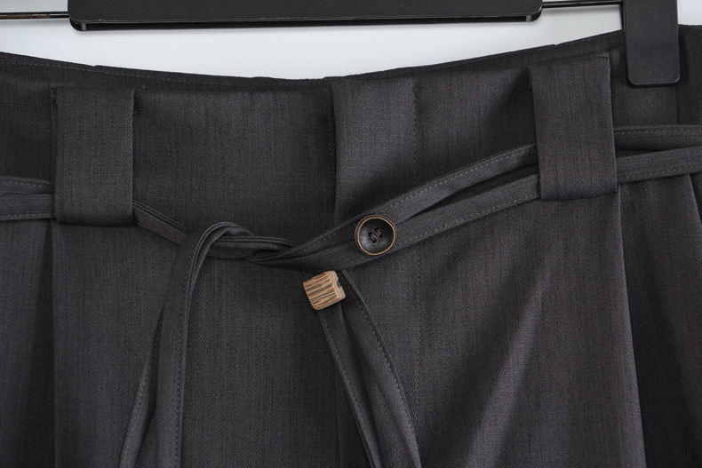 Ensemble blazer et pantalon deux pièces GraceChic Automne 25, coupe ample et tendance, boutons en bois véritable, pour femme, référence 1816_voghion.com