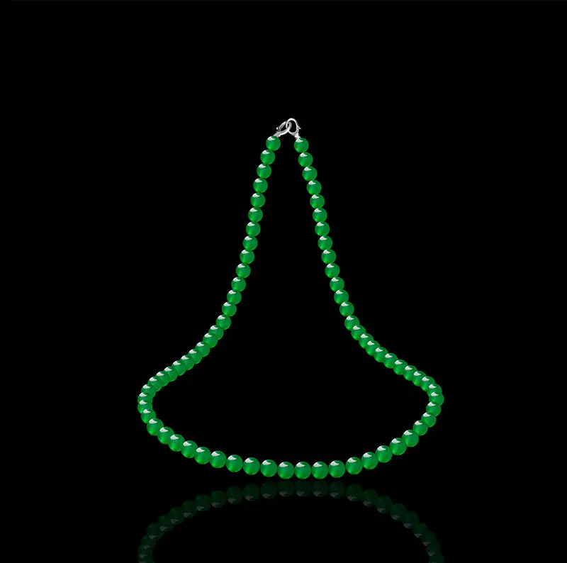 天然A货翡翠阳绿圆珠串项链冰种帝王绿真品手链串珠链小米珠散珠