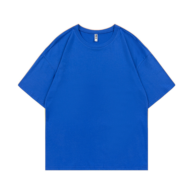 Marca de moda de algodón de manga corta camiseta de cuello redondo ropa de clase camisa cultural camisa publicitaria ropa de trabajo ropa de trabajo impresión personalizada patrón de logotipo