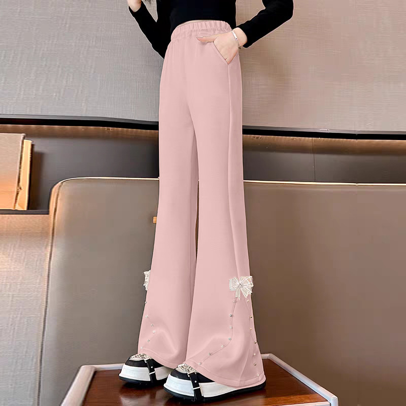 中大女童洋气喇叭裤子2025春秋季新款韩版时尚百搭显瘦休闲阔腿裤|undefined