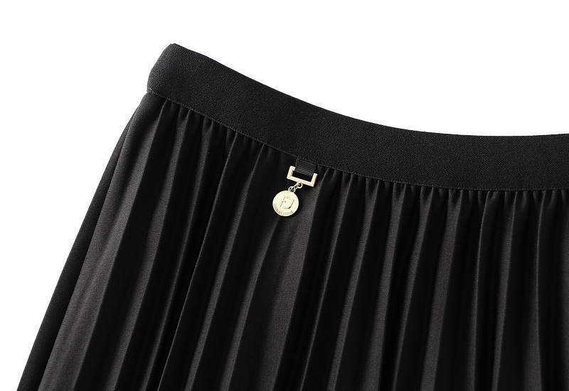 Women's Clothing Double sided pleated skirt gauze skirt half length large size a line skirt belly covering skirt _voghion.com