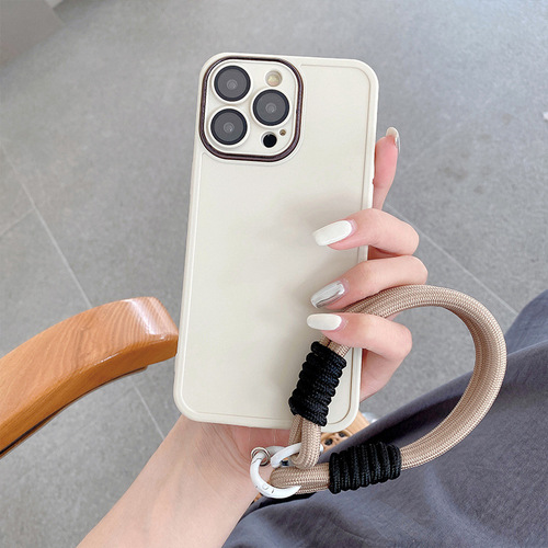 Wrist strap short mobile phone rope mobile phone lanyard men's and women's personalized portable rainbow keychain anti-lost mobile phone chain