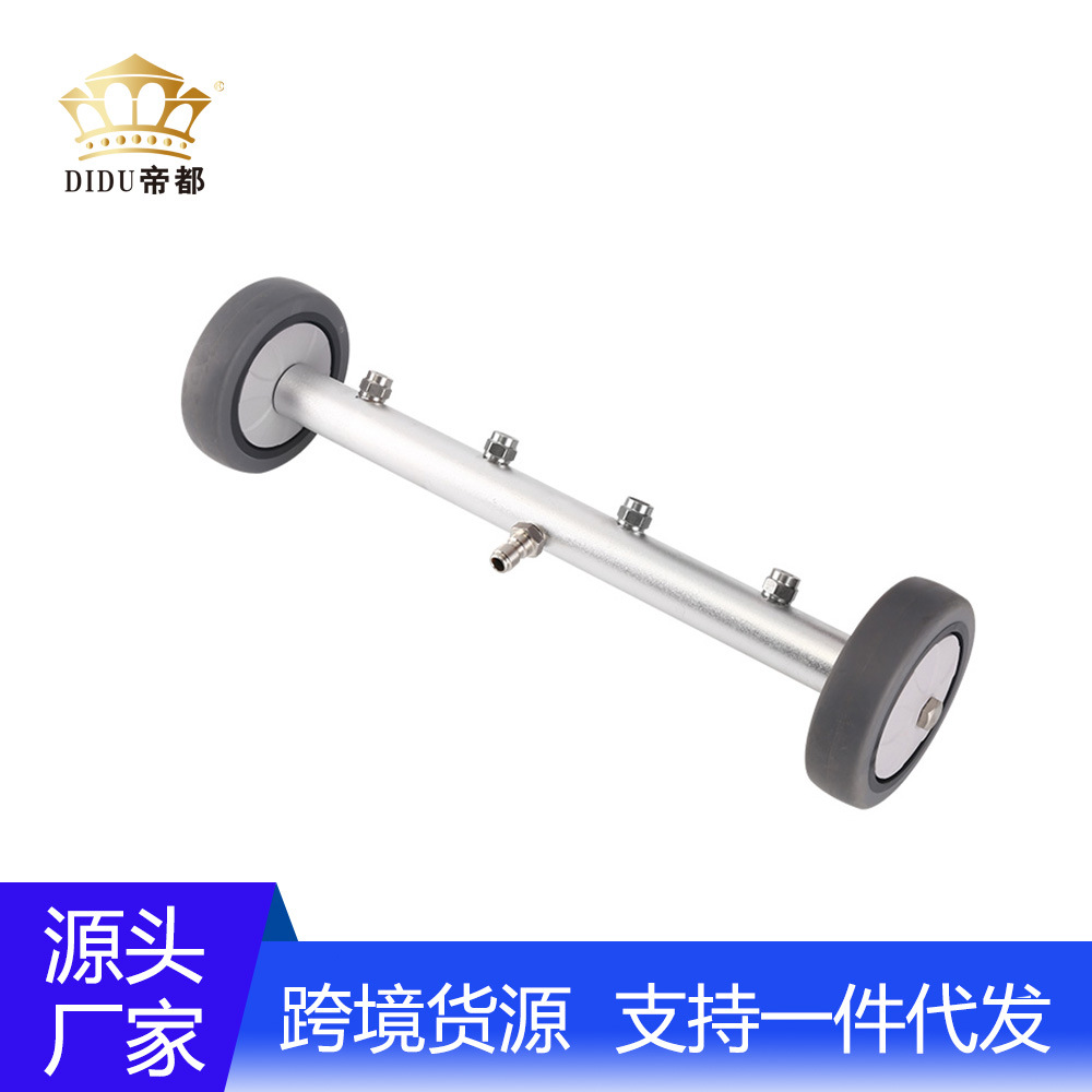 工厂跨境直营16寸车底刷不锈钢加长杆1/4快插万向轮汽车底盘清洗