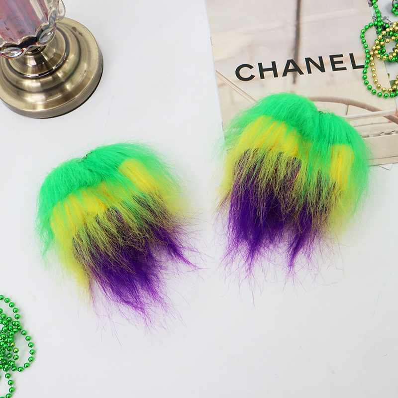 Explosiones transfronterizas de carnaval correa de pelo tricolor plumas buckle bandera falda set fiesta accesorios de maquillaje