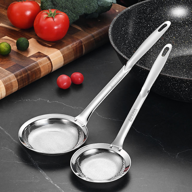 304 stainless steel colander oil separator household kitchen multifunctional oil skimming to floating foam oil separation artifact oil filter
