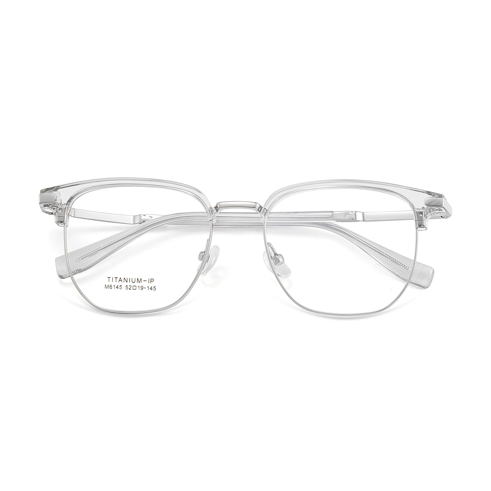 Comercio retro cejas ocio marco de gafas marco de titanio TR marco de gafas IP galvanizado de titanio piernas no sujetas a la cara puede equiparse con grados Danyang lotes