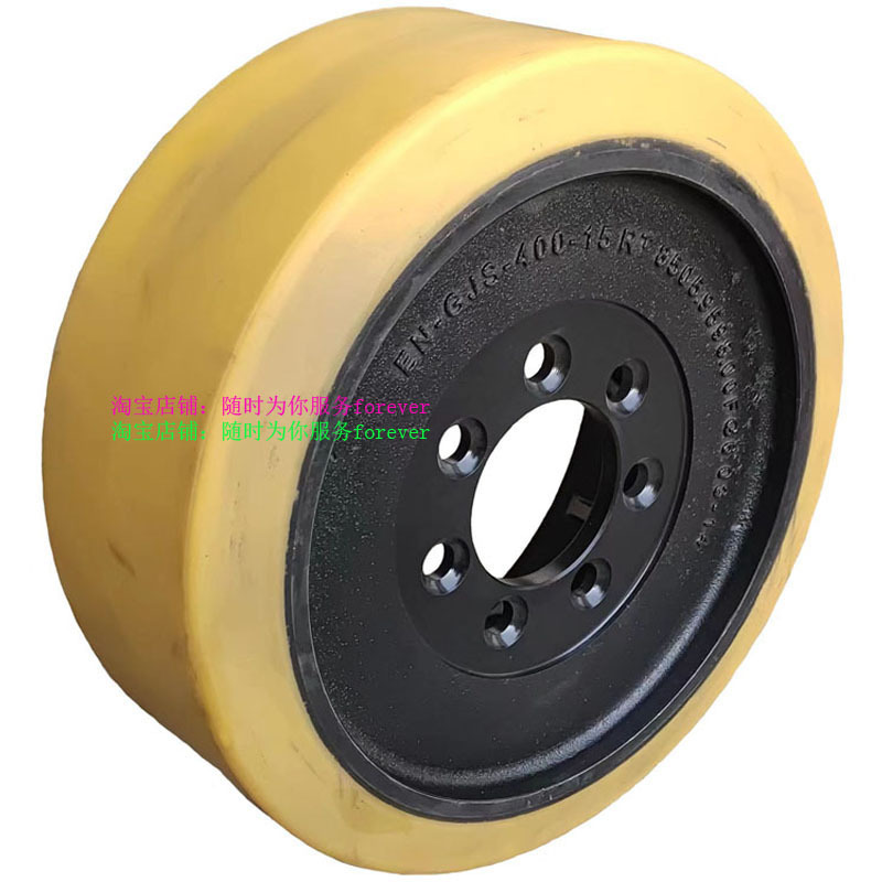 2吨林德堆高机R20S驱动轮转向轮子 LINDE聚氨酯包胶轮 橡皮轮胎