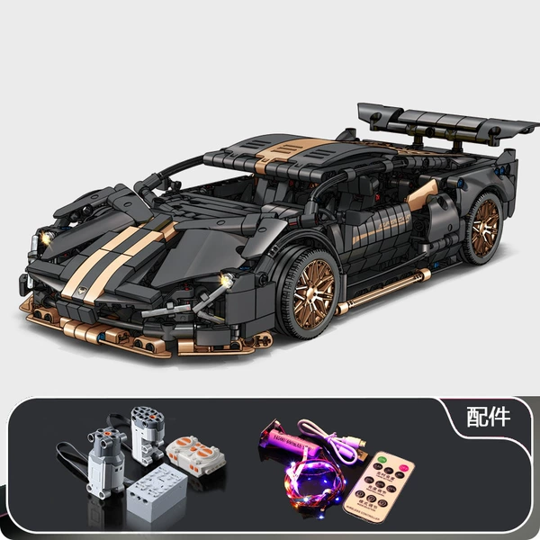 Black Golden Lanbo 1229PCS [Remote Control Light + Dual Mode Dynamic Version]