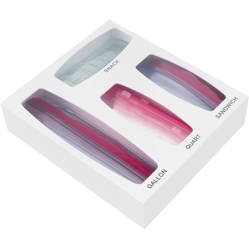 亚克力自封袋拉链袋收纳盒多格食品保鲜袋零食袋防尘分类整理盒