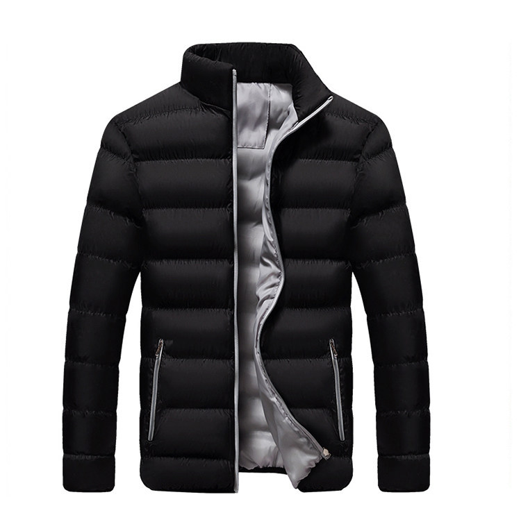 Suministro directo de fábrica de ropa de invierno, chaqueta de algodón deportiva gruesa para hombre, cárdigan con cuello alto, chaqueta acolchada casual, abrigo de algodón cálido, moda masculina